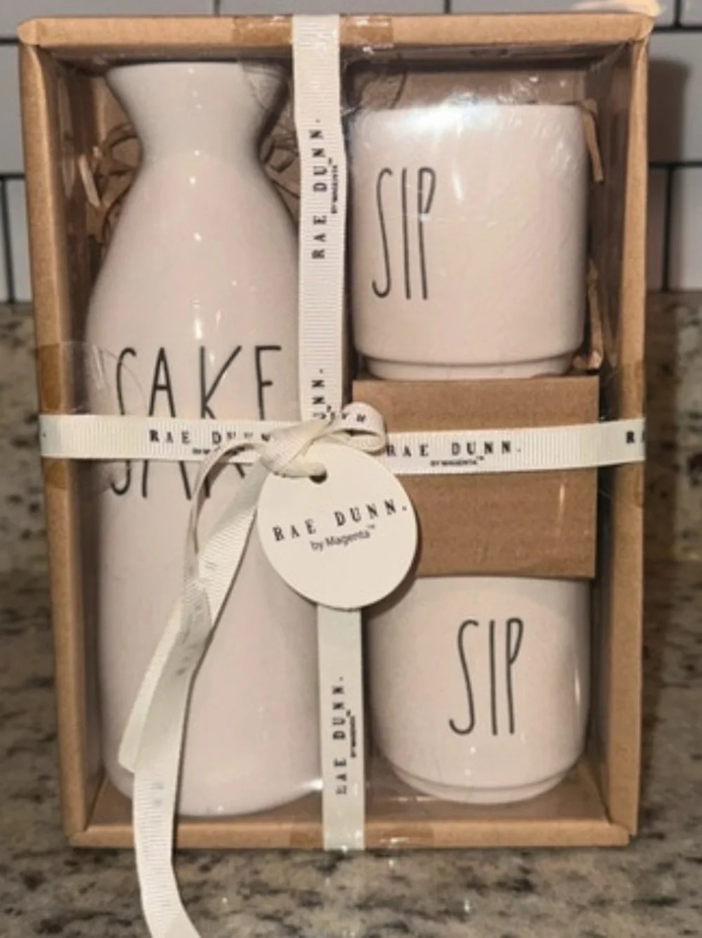 Rae Dunn Ceramic Sake Set NIB